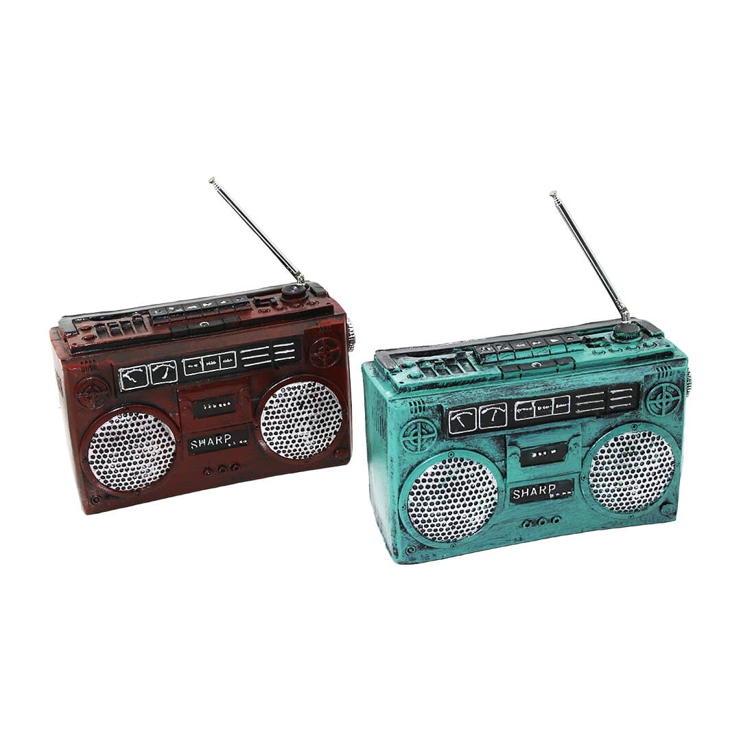 Kumbara Radyo Vintage Dekoratif Biblo Kumbara Renkli