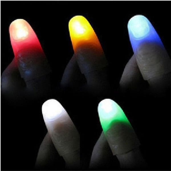 Led Işıklı Renkli Sihirli Parmak Işıklı Parmak Şaka