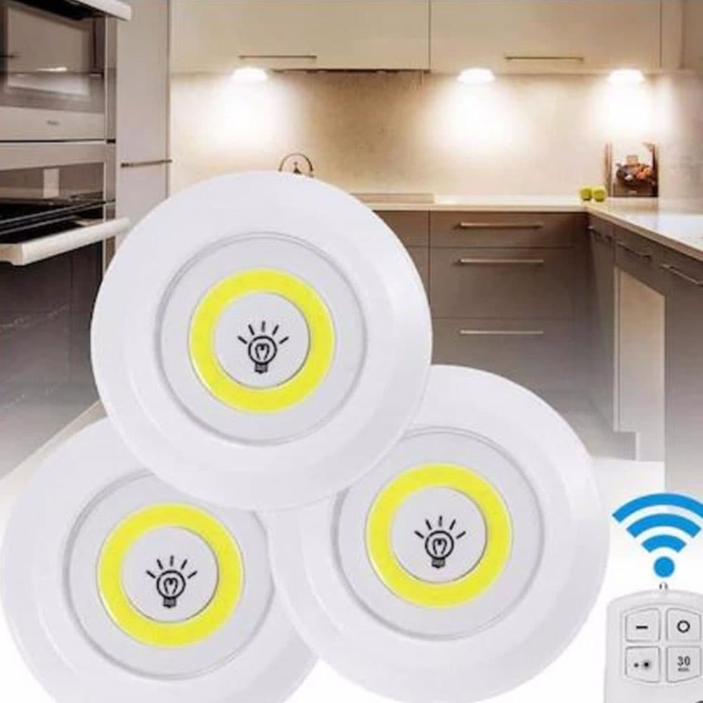 Uzaktan Kumandalı Yapışkanlı Led Spot Lamba