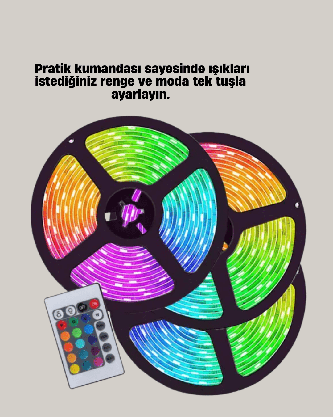 Uzaktan Kumandalı RGB Smart Şerit LED Işık Esnek ve