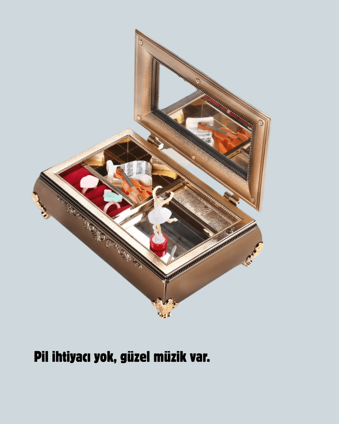 Kız Çocuk Oyuncak Piyano Görünümlü Balerinli Müzik