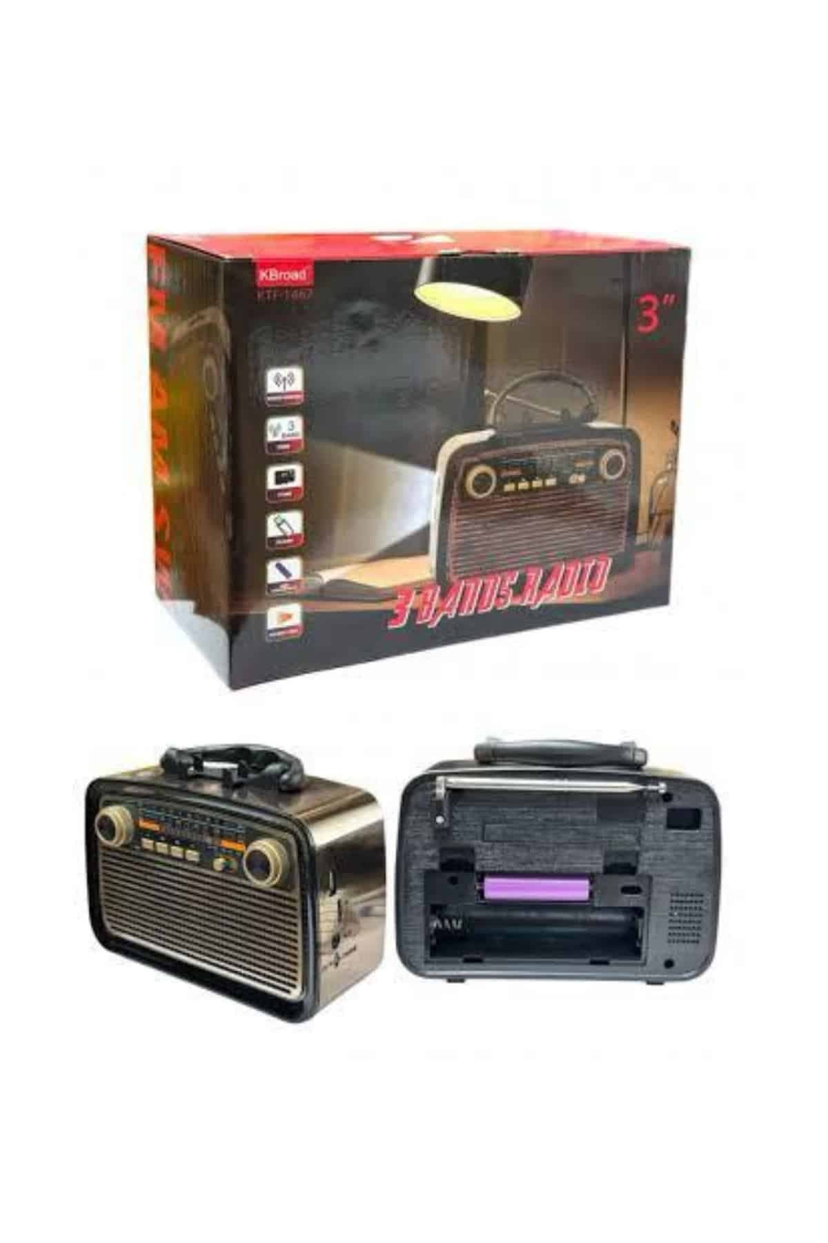 Müzik Kutusu Bluetooth Bağlantılı El Fenerli Nostaljik