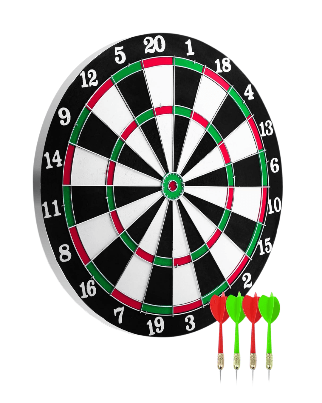 Kaliteli Ahşap Dart Tahtası 12 İnç 4 Adet Metal İğne