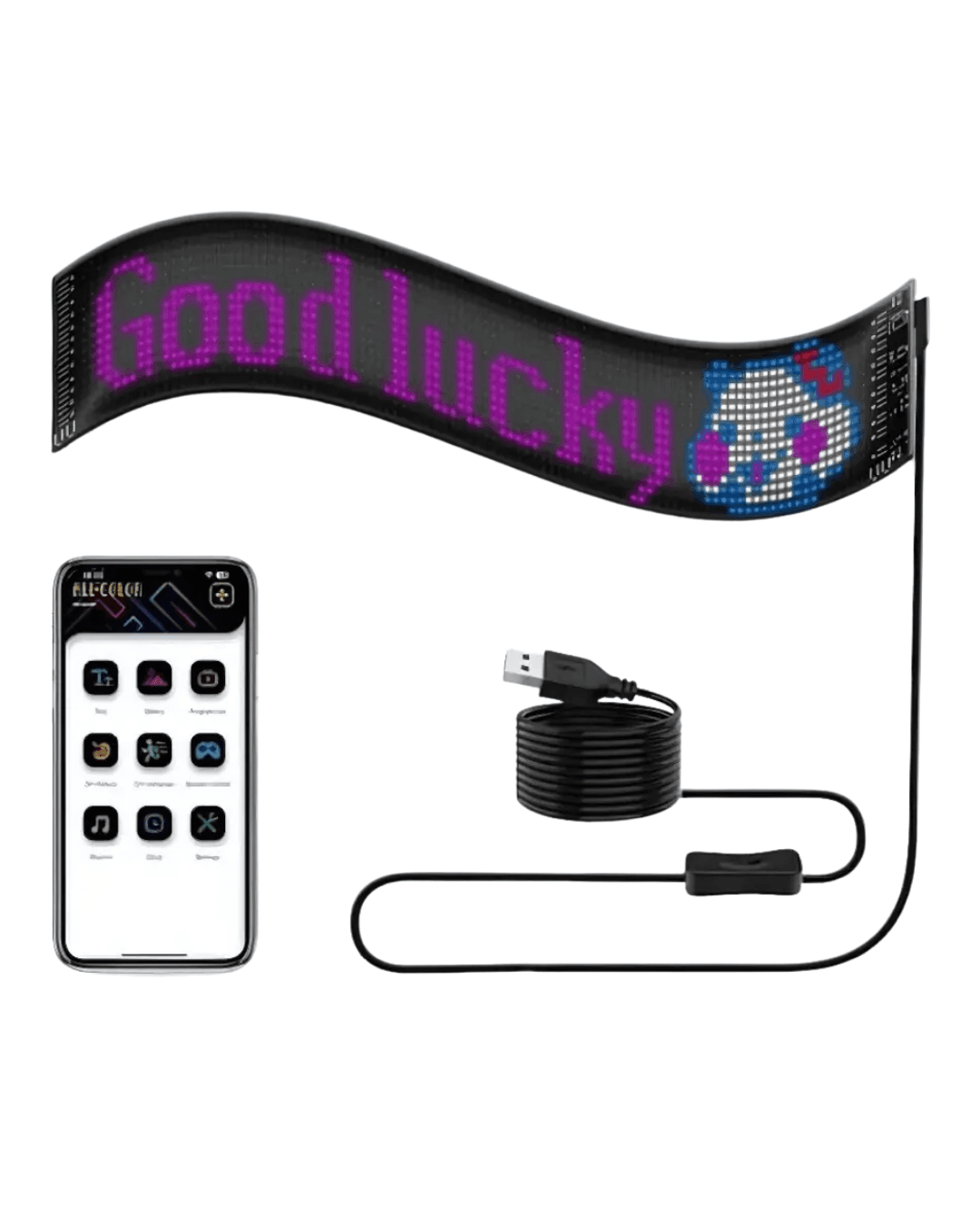 Dekoratif LED Yazı Paneli RGB Animasyonlu Uzaktan
