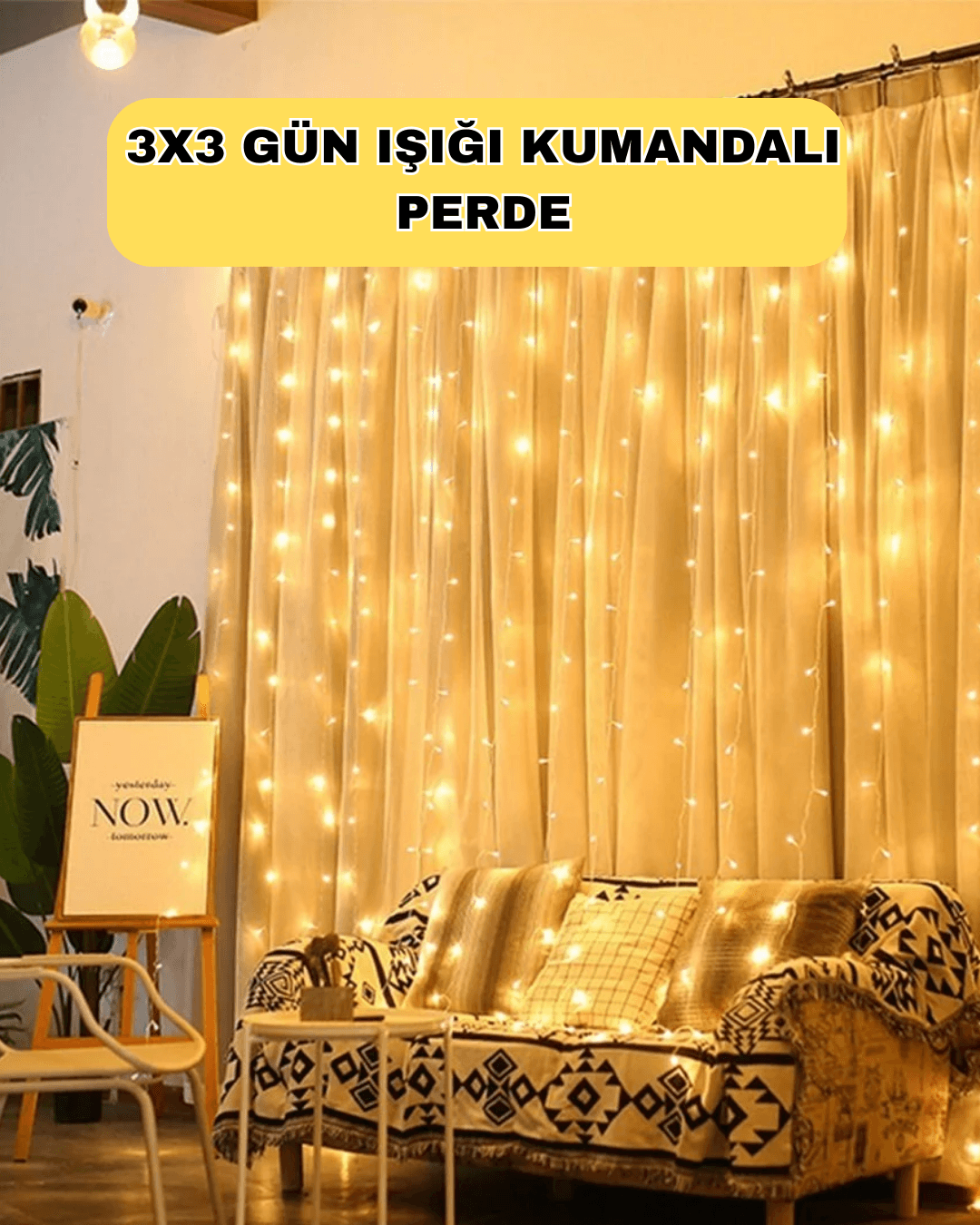 Fonksiyonlu Uzaktan Kumandalı Günışığı Perde Peri Led