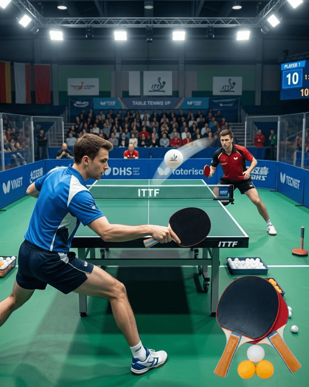 Masa Tenisi Oyun Seti 2 Raket 3 Top Evde Spor ve Eğlence