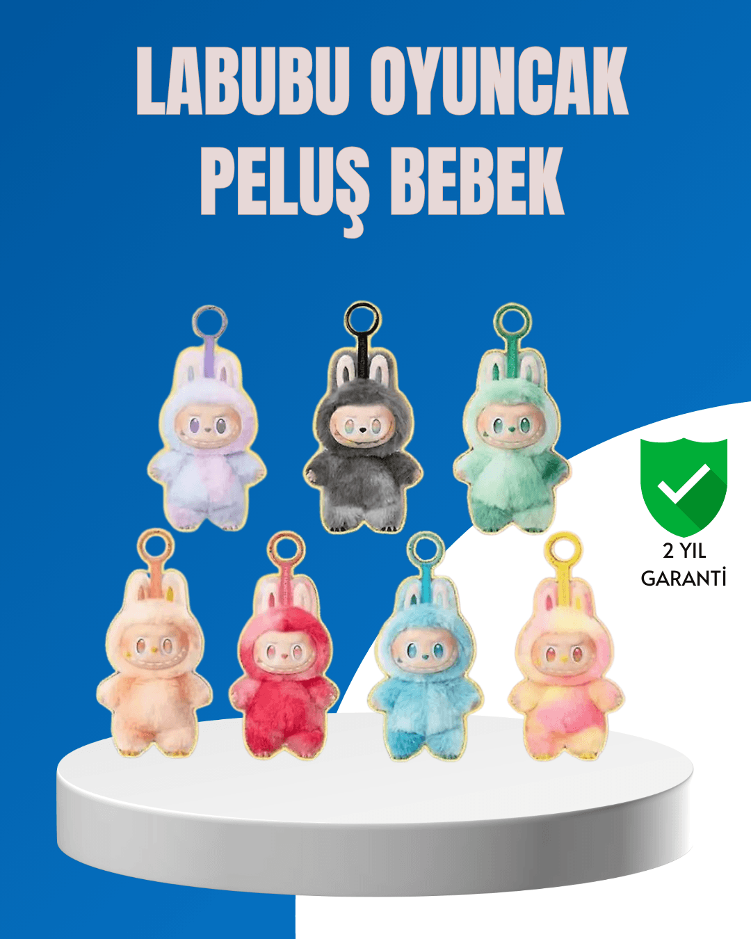 Dekoratif Labubu Karakter Figürü – Kaliteli Peluş