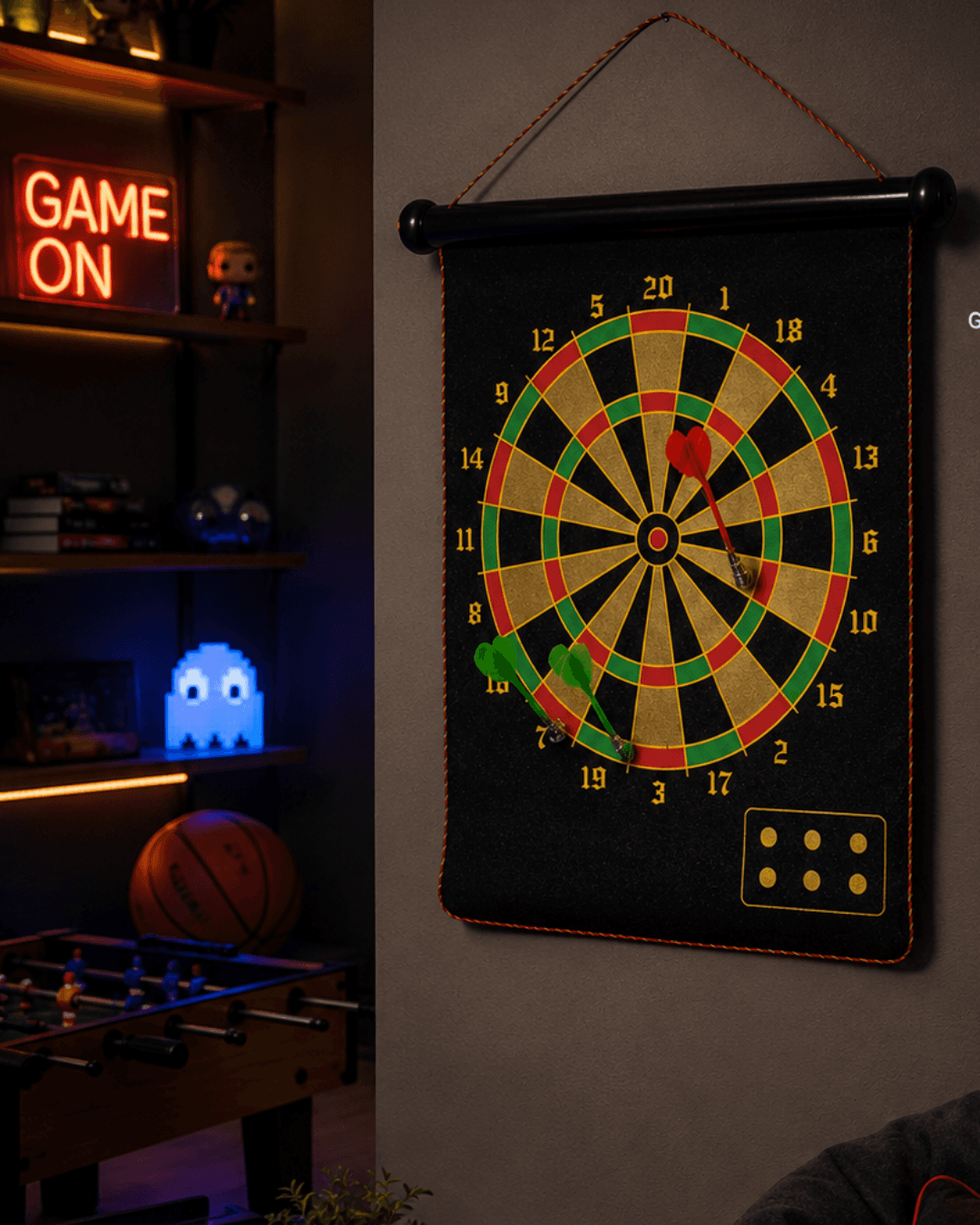 Manyetik Dart Oyunu Katlanabilir Güvenli Dart Seti 6 Ok