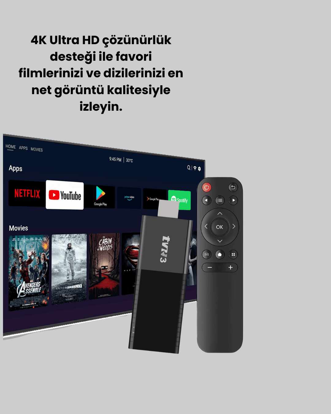 Android TV Stick RAM Depolama Kapasiteli
