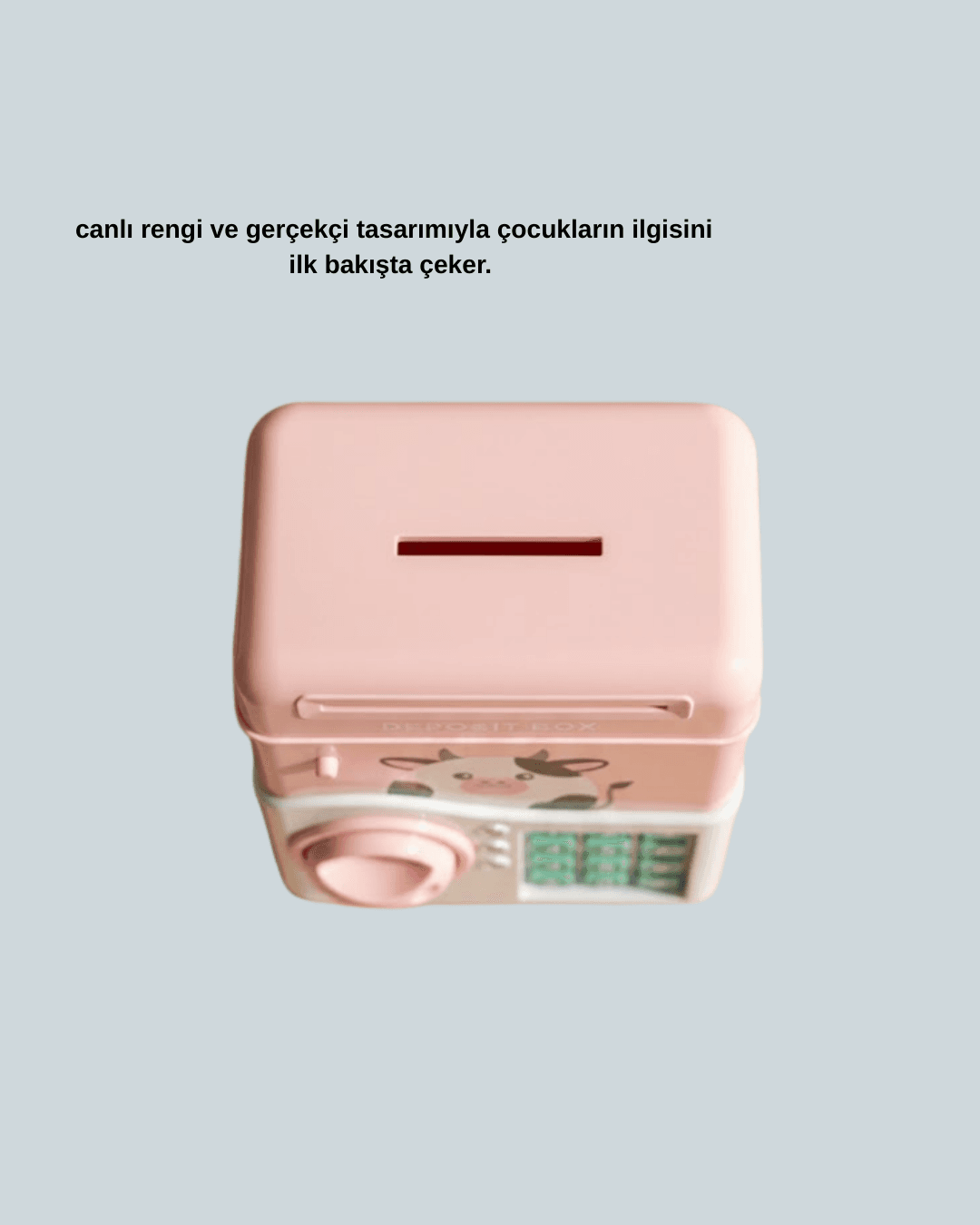 Pembe ATM Kasa Görünümlü Elektronik Şifreli Çocuk